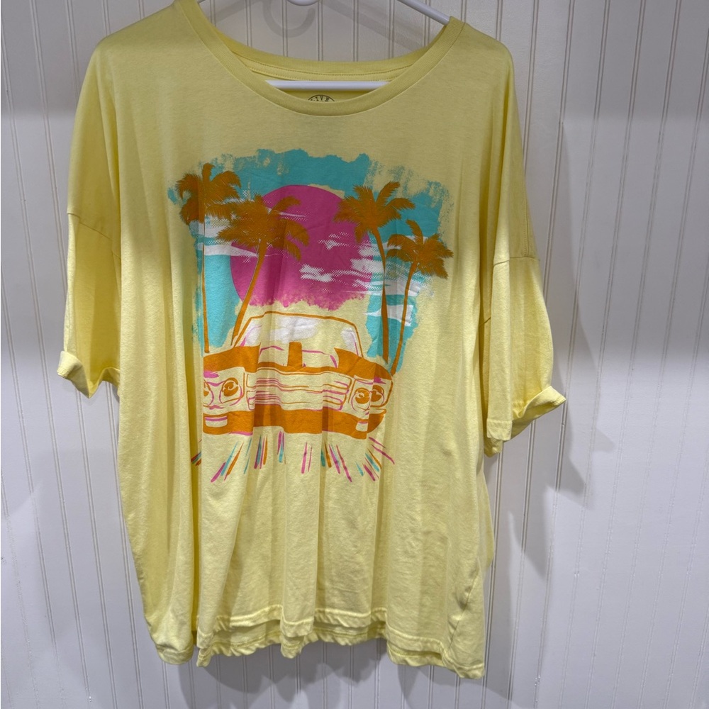 Yellow Graphic Short Sleeve Tee